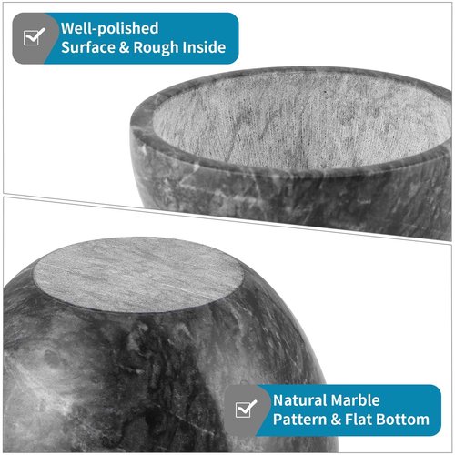 MDLUU Marble Shaving Soap Bowl, 4.7" Shaving Soap and Cream Bowl, Natural Marble Stone Bowl, Keep Lather Warm for Man's Wet Shave (Black)