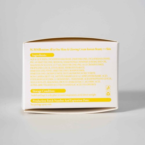 SG BiMillennium Face Cream Korean Moisturizer (Glowing Skin Without Makeup) - Beauty Skincare with Peptide, Omega Water, Rice Ceramide for Deep Moisturizing
