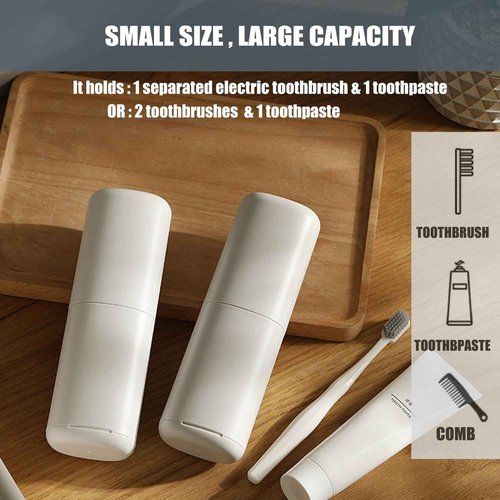 DeTii Toothbrush-Travel-Case-minimalist, Small-Toothbrush-Holder-Easy-Cleaning, Comfortable-Portable-Toothbrush Travel-Container-For-Camping-School-Trip