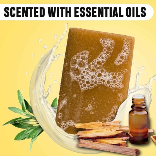 Ness Mens Soap Bar - Sandalwood & Sage Scent - Natural Soap For Men - Mens Bar Soap With Organic Ingredients & Essential Oils - Moisturizing Bar Soap - Handmade In The USA, Cruelty Free, Vegan -3 Pack
