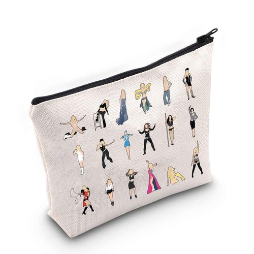 BWWKTOP Singer Album Cosmetic Makeup Bag Music Lover Gifts Singer Tour Makeup Zipper Pouch Bag Singer Lyrics Merchandise (Singer B S)