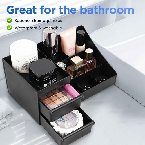 EXIN DECHEN Countertop Cologne Stand Shelves, Organizador de Perfumes, Estante para Perfumes, Dresser Organizer, Bedroom Essentials, Gifts for Men, Black