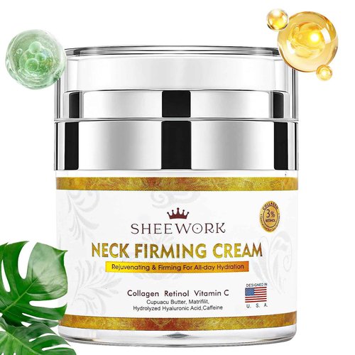 Sheework Neck Firming Cream,Tighten and Lift Neck Cream,Neck Tightening Cream Improves Sagging,Skin Tightening and Smooth of Fine Lines