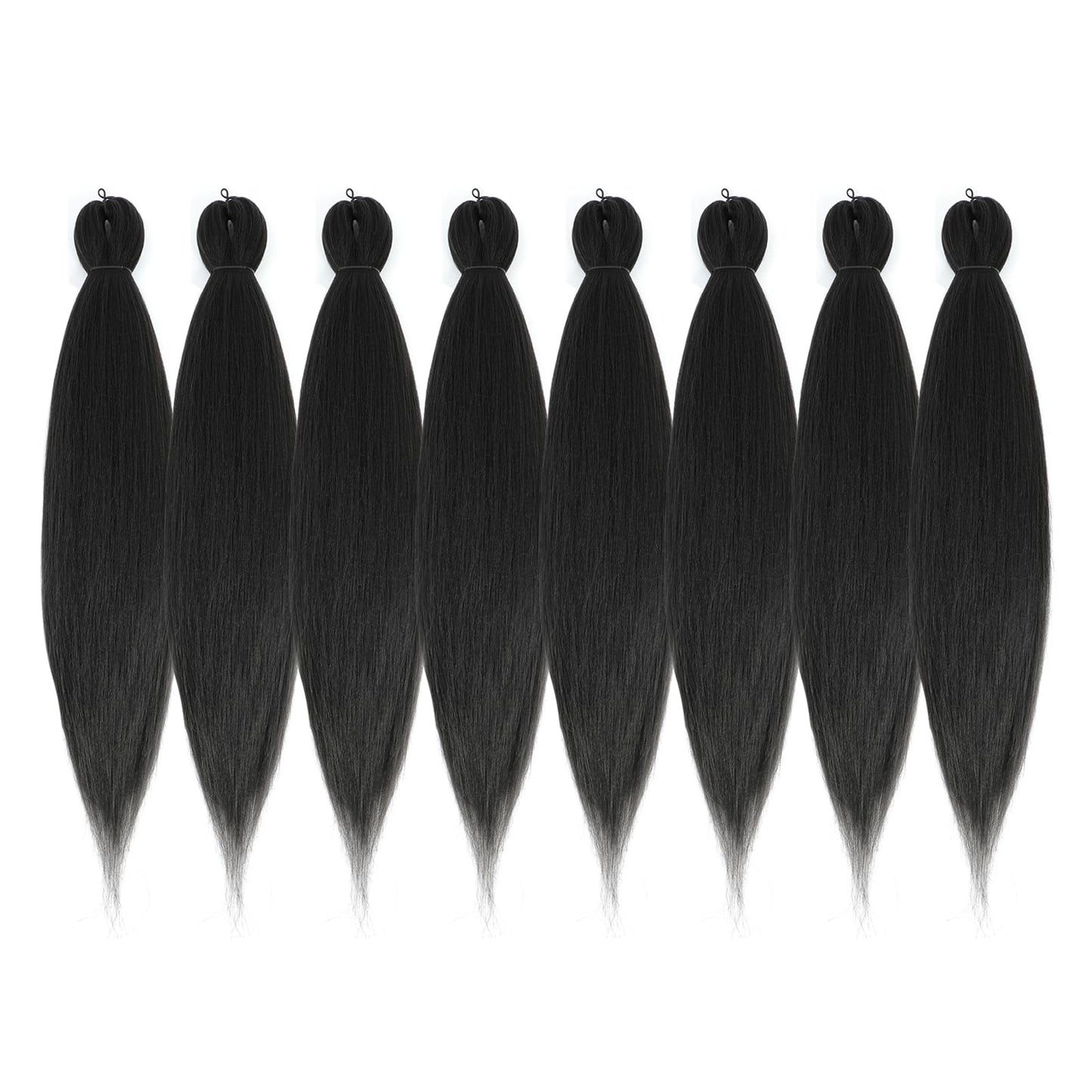 ROSDINA Pre-stretched Braiding Hair - 16 Inch 8 Packs Dark Brown Braiding Hair For Twist or Box Braids, Yaki Texture Hot Water Setting Synthetic Braiding Hair Extensions (16 Inch, 2#-8P)