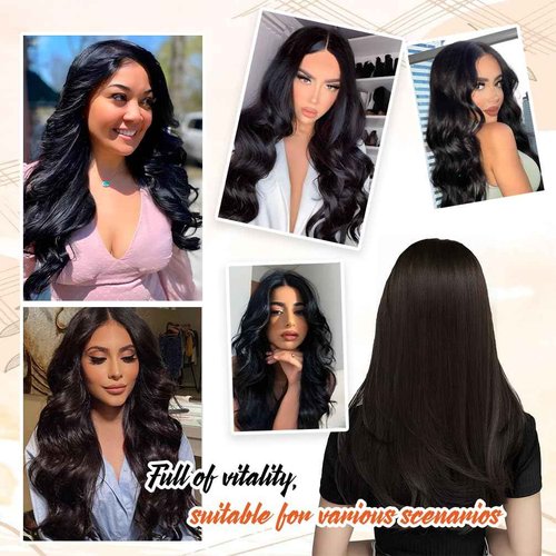 Invisible Wire Hair Extensions Real Human Hair - 12 Inch 70G Light Brown Transparent Fish Line Clip-Ins Hair Piece, 100% Remy Human Hair Extensions for Women
