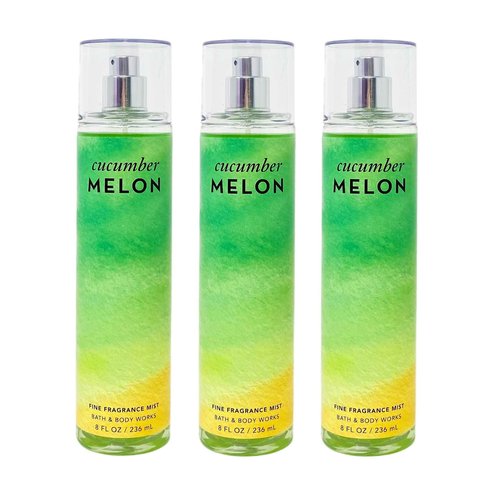 Bath & Body Works Cucumber Melon 3 Pack Fine Fragrance Mist Gift Set - Full Size