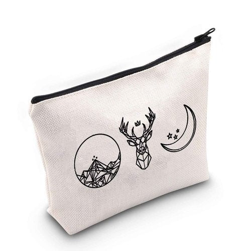 G2TUP Book Series Symbols Makeup Bag Novels Fan Gift Fantasy Fiction Cosmetics Bag Book Lover Gift s Zipper Travel Bag