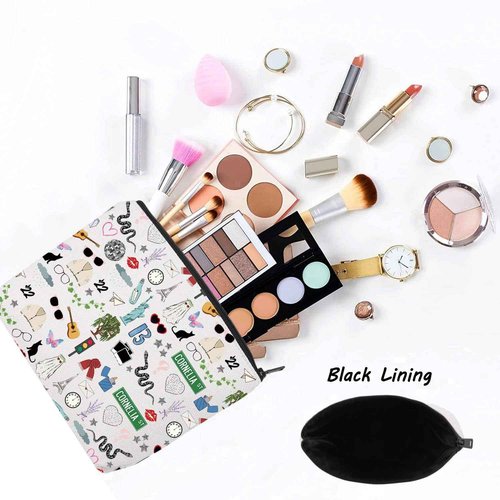 LEVLO Singer Album Cosmetic Make Up Bag Singer Tour fans Gift Song Concert Makeup Zipper Pouch Bag Singer Song Merchandise (Singer Album Makeup Bag)