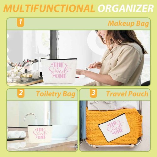 CQM Funny Girls Weekend Gifts Girls Trip 2025 Makeup Bag, Cosmetic Case, Pink, Fashion Pattern, Waterproof, Zipper Pouch, 9.6 x 7.4 inches, Perfect for Travel, Makeup, Gift for Women