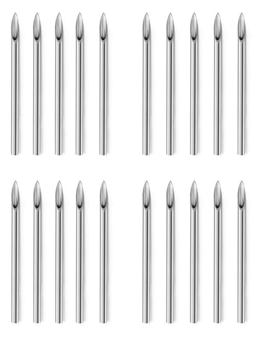 Vsnnsns 10G Piercing Needles 316L Surgical Steel Piercing Needles for Nose Septum Lip Tongue Belly Eyebrow Rings Cartilage Tragus Helix Rook Conch Daith Earrigns Piercing Needles 10 Gauge