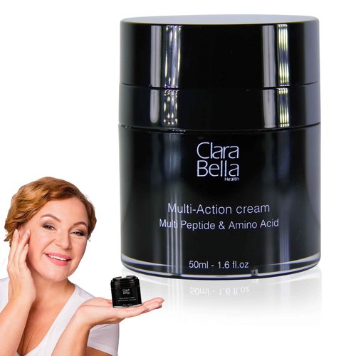 Clara Bella Health Multi-Action Facial Cream, for Dry Skin 1.6 fl oz, Multi Peptide & Amino Acid