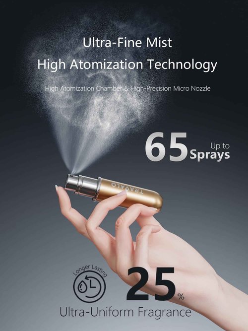TO TRAVALO NEW CLASSIC Refillable Perfume Atomizer, Bottom Filling Fragrances Perfume Bottle, Mini Cologne Dispenser, Travel sized (GOLD)