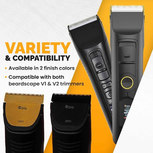 Brio Zero Blade Compatible Beardscape V2 & V1 Trimmers, Cuts Extremely Close at 0.2mm, Stainless Steel Blade Perfect for Super Close Cuts, Creating Tight Lines and Cleaning up Mustaches (Gold)