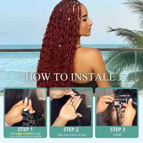 Human Braiding Hair 100g 16 Inch Deep Wave Bulk Human Hair for Braiding 2 Bundles/Pack No Weft Brazilian Virgin Deep Curly Human Hair Extensions Color 99J Burgundy Braiding Hair for Micro Braids