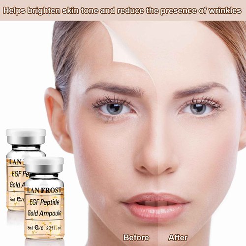 BB Booster Serum Kit Serum Hyaluronic Acid Essence Skin Care Kit, EGF Peptide Gold Ampoule 0.27oz 12 Vials,Facial Treatment Increases skin elasticity BB Radiance Facial Serums Kit