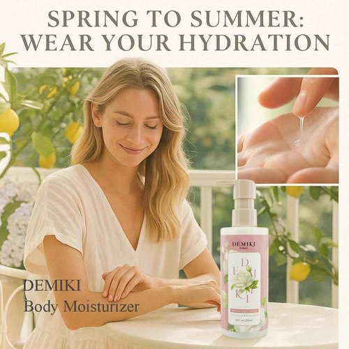 DEMIKI Body Lotion Moisturizer Skin Care with Niacinamide - Japanese Body Lotion for Women, Beauty & Personal Care, Body Cream for Dry Skin, Perfume Moisturizer, Summer Essentials Skincare 8.45fl.oz