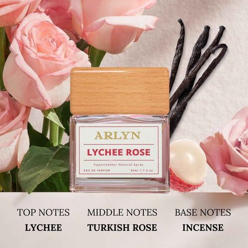 ARLYN Lychee Rose Eau De Parfum Inspired by Perfums De .Marly Del.ina, Long-Lasting Perfume For Women, Vegan, Cruelty free, Made in USA- 50 ml | 1.7 oz