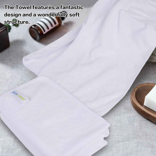 SINLAND Microfiber Esthetician Towels for Facials Mask Removing Face Wrap Soft Facial Cloth with Split Design Spa Towels for Facial Steam Massage and Cleansing 6 Pack