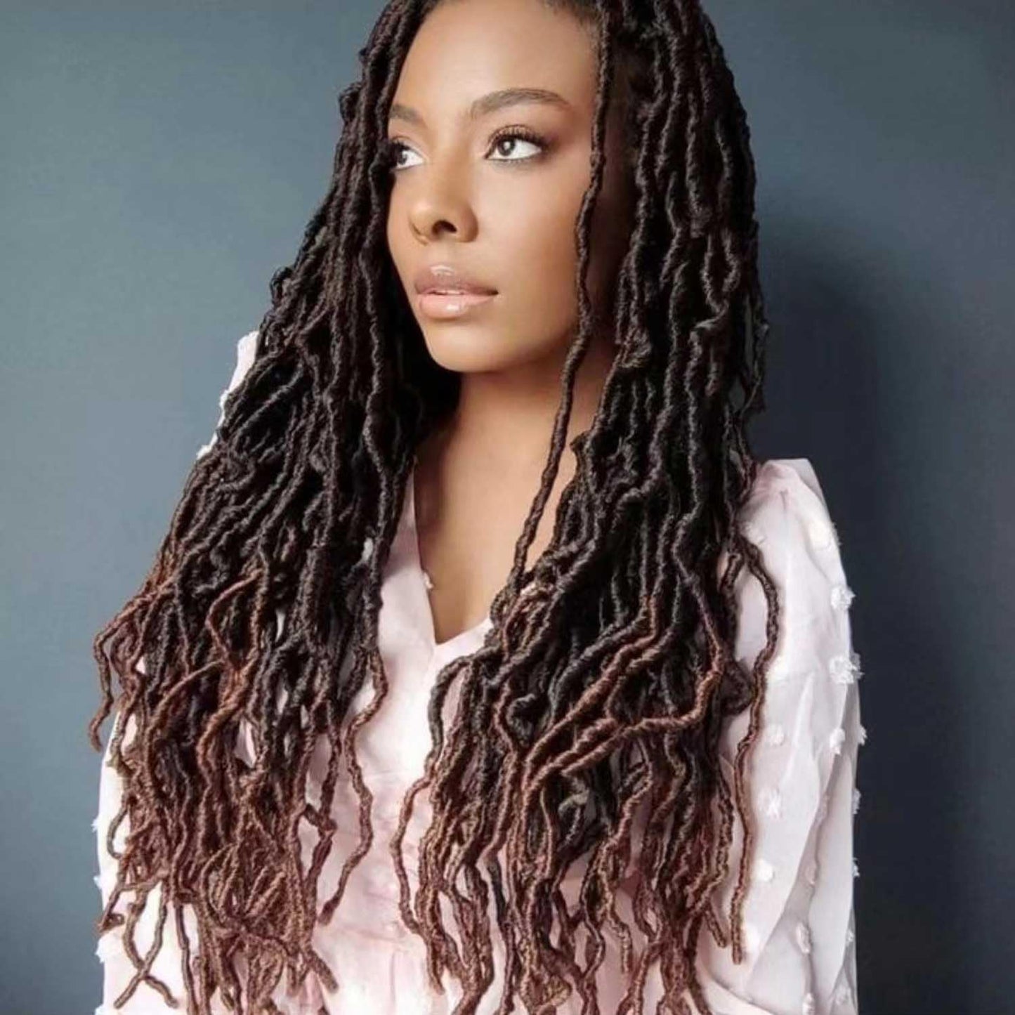 24 Inch Soft Locs Crochet Hair Pre Looped 6 Packs Faux Locs Crochet Braids Goddess Locs Dreadlocs Hair For Black Women (24 Inch (Pack of 6), T30#)