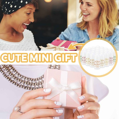 Swiffen 50 Pcs Christmas Mini Lip Balm Pack Thank You Gifts Moisturizer Assorted Flavors Beeswax Natural Ingredients Dry Chapped Lip Care Products for Coworkers Women Friend Men (Proud)