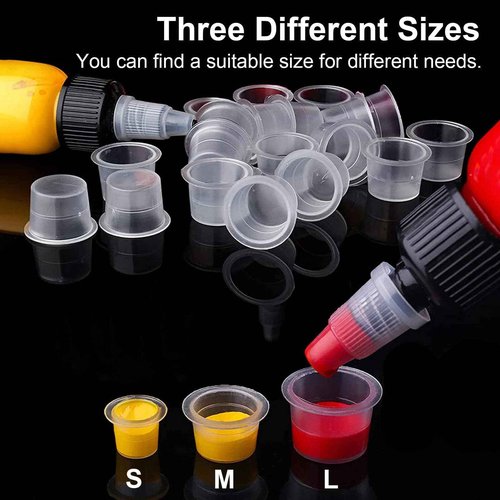 1000pcs 13mm Tattoo Ink Caps Disposable Tattoo Ink Cups for Tattoo Permanent Makeup Container Cap Tattoo Supplies Accessories（1000PCS Medium）