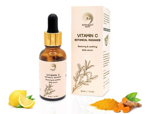 Vitamin C Face Serum - Brightening, Hydrating, Glowing Skin with Hyaluronic Acid, Turmeric, Vitamin E, Green Tea Extract, Anti Aging Facial Serum for Fine Lines & Wrinkles – 1 Fl Oz