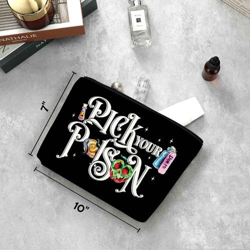 Decohim Emperor Makeup Bag Cosmetic Bag Accessory Bag Gifts for Women Halloween Evil Queen Witch Stuff Birthday Christmas Halloween Party Gift for Llama Villain Lover Fans Sister Girl BFF Fandom