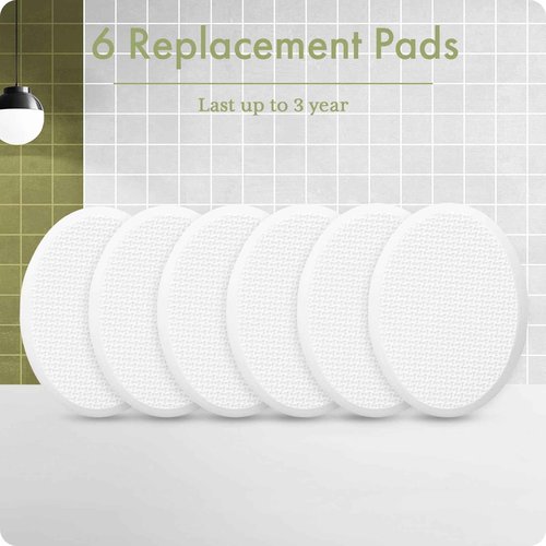 AmazerBath Purple Lotion Applicator for Back, 4 Replaceable Pads with 1 Long Handled and 6 PCS White Lotion Applicator Replacement Pads, Apply Cream Medicine Skin Cream Moisturizer Sunscreen Tanner