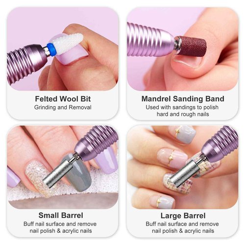 HEBECA Electric Nail Drill PRO + 1 Set Replacement Nail Drill Bits