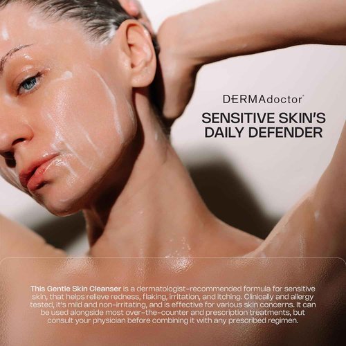 DERMAdoctor Seborrheic Dermatitis Face Wash – 2% Pyrithione Zinc Shampoo Dermatologist Formulated Dandruff Scalp Treatment – Pyrithione Zinc Face Wash and Body Cleanser for Sensitive Skin – 7.10 oz