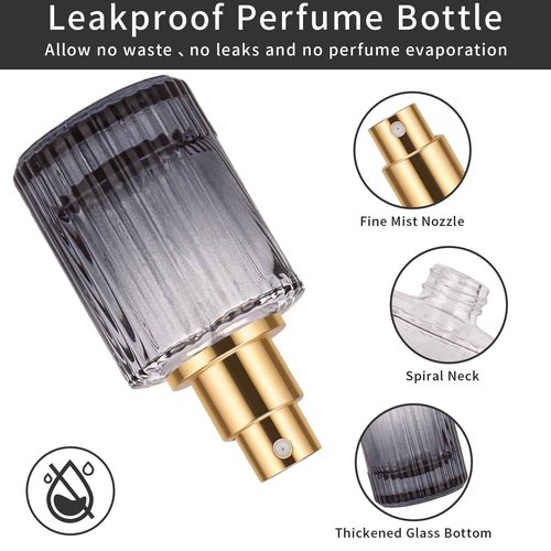 HXRYAGi Travel Vintage Perfume Bottle Empty, 4pcs 30ML High-quanlity Portable Perfume Atomizer with Funnel and Dropper, Fine Mist Leak-Proof Spray Atomizer Ideal for Perfume, Toner and Skin Care