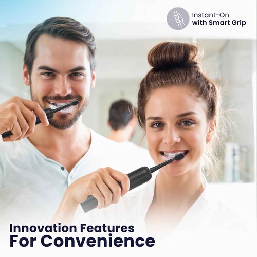 ZAVARON Sonic Electric Toothbrush for Adults – Oscillation & Vibration Rechargeable Power Toothbrush with 5 Modes, 6 Brush Heads & Travel Case - 30+ Days Battery Life IPX7 Waterproof- 2Min Smart Timer