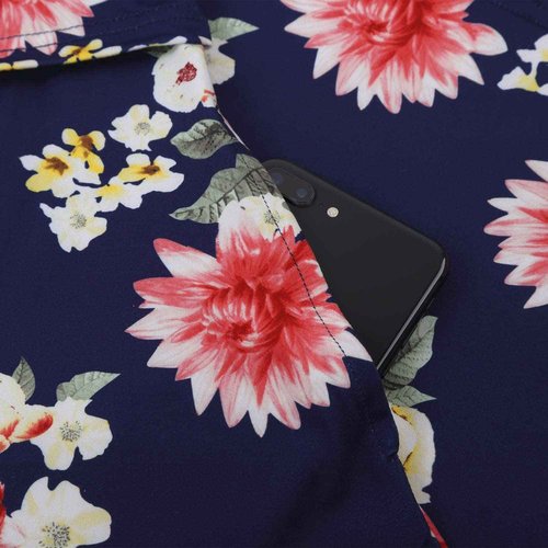 Qnursma Spring Maternity Dresses,Women Printed Spaghetti Strap Breastfeeding Nursing Maxi Dress Sleeveless Empire Waist Casual Tunic Mid Length Soft Stretch Blue Floral L 10-12