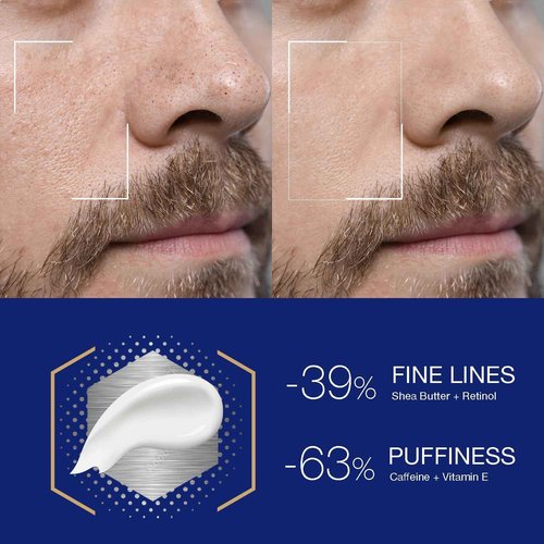 DIPSEVEN 6 in 1 Face Cream for Men: Anti-Aging Mens Moisturizer - Firming Peptide & Hyaluronic Acid & Squalane - Wrinkles Cream Crepy Skin Eye Bag Treatment 2PCS