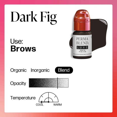Perma Blend Luxe - Dark Fig - Vegan Lip Tattoo Ink - Cool Medium Brown Microblading Pigment with High Opacity - for Lip Blush & Permanent Makeup - Cruelty-Free (0.5 oz)