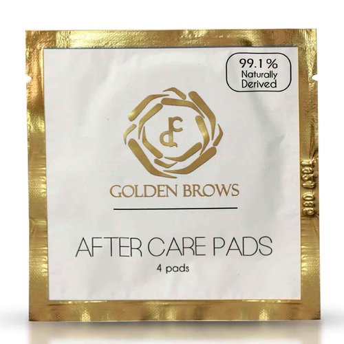 Golden Brows Premium After Care Cotton Pads | Fragrance Free Plant-Based Rounds for Face & Skin | Gentle Makeup Remover Wipes & Post-Procedure Care Essentials – 25 Pack