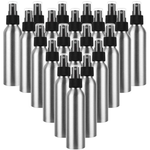 APACALI 24PCS Aluminum Spray Bottle 4oz Mini Mist Sprayer Metal Spray Bottle, Empty Spray Bottles, Reusable Bottles Small Spray Bottles for Travel, Cosmetic Perfume, Toner, Face Spray
