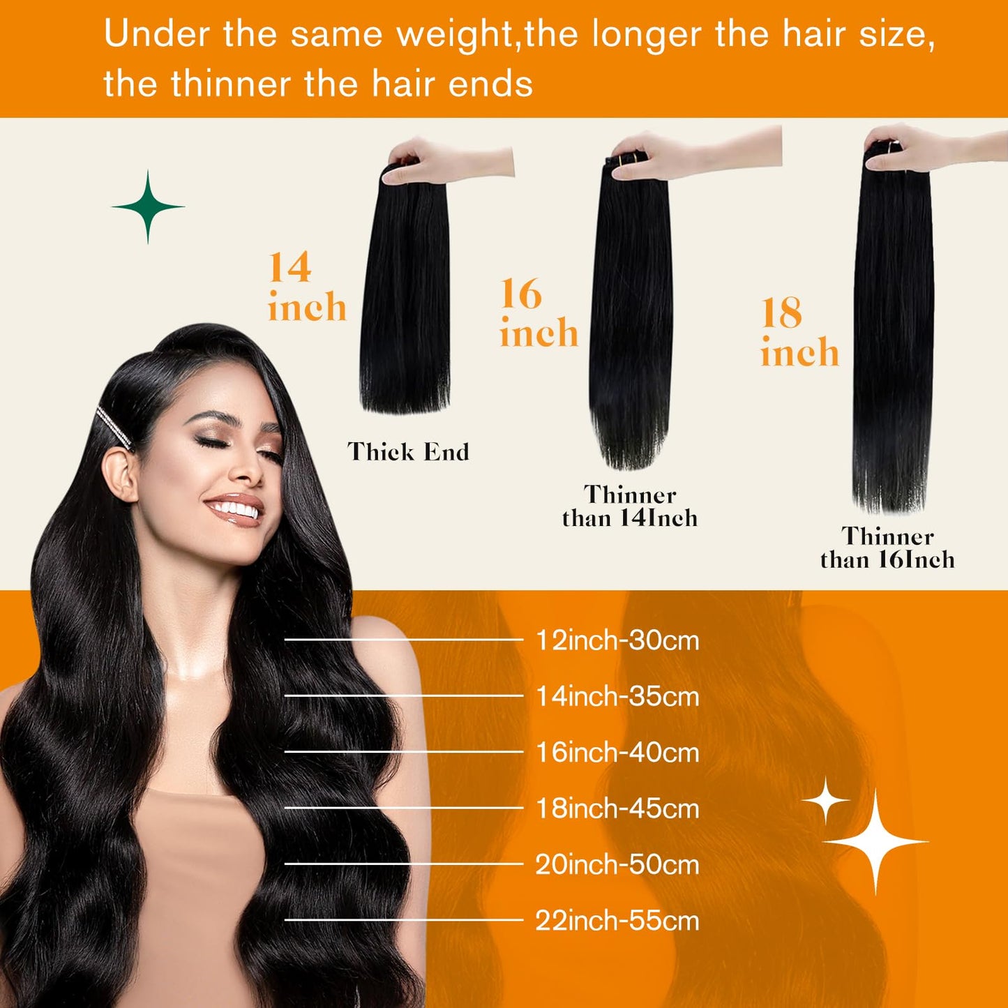 Easyouth Clip in Hair Extensions Real Human Hair Balayage Brown Hair Extensions Clip ins Dark Brown Ombre Caramel Brown Real Human Hair Extensions Clip ins Double Weft 7pcs 120g 18inch