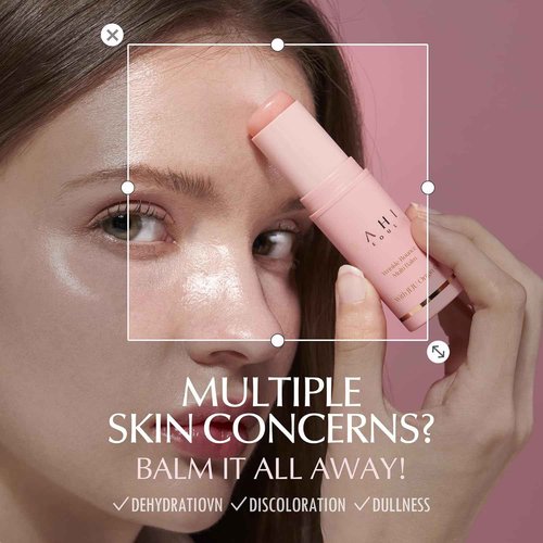 KAHI Wrinkle Bounce Multi Balm - DUO EDITION | All-in-One Hydrating Balm Eye Cream Make Up Base & Moisture Stick | Daily Moisturizer Stick with Salmon-derived sodium DNA (0.32 oz - Pack of 2)