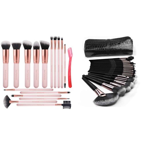 Real Perfection Makeup Brushes 40 pcs with 1 Eyebrow Razor