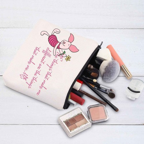 BWWKTOP Pig Cartoon Makeup Bag Pig Movie Inspired Gifts The Things That Make Me Different Are The Things That Make Me Me Zipper Pouch Bag Pig Merchandise (Make Me Different)