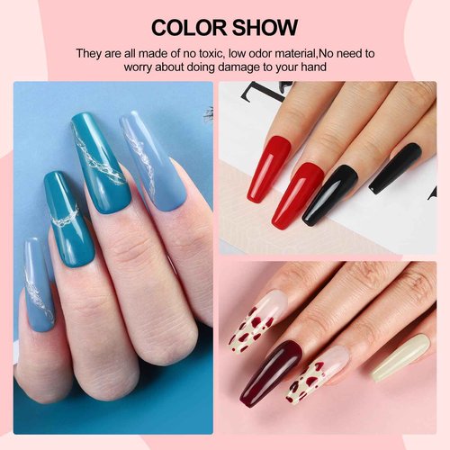 COSCELIA 53pcs Gel Nail Polish Kit with U V light and Drill Starter Kit 35 Colors Gel Nail Polish with 5pcs Top Base Coat Nail Art Professional Gel Manicure Kits Christmas Gifts for Women Teens Girls