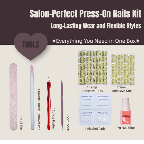 30PCS Handmade Press-On Nails – Long Coffin Dark Brown Leopard with Gold Accents – No Size Measuring Needed – Luxury Gift Set with Glue, Tools & Acrylic Box – Reusable Nail Kit for Women