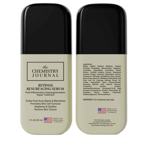 Retinol Resurfacing Serum - Post Inflammatory Hyperpigmentation Repair Treatment, Clear Skin, Fades Post Acne Marks & Scars, Dark Spot Corrector, Night Time Retinol Serum for Face, Made in the USA.