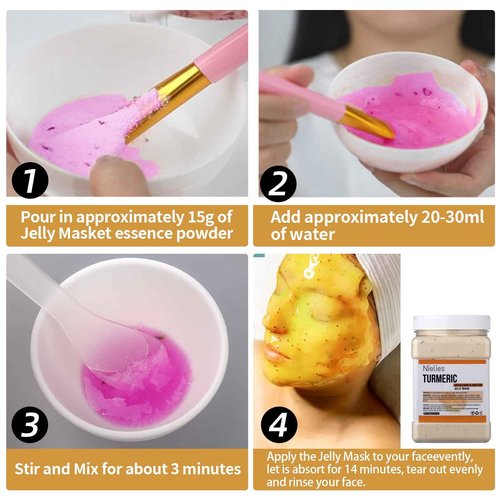Nielies Lavender Turmeric Jelly Mask, Facial Skin Care- Collagen Face Mask For Instant Hydration