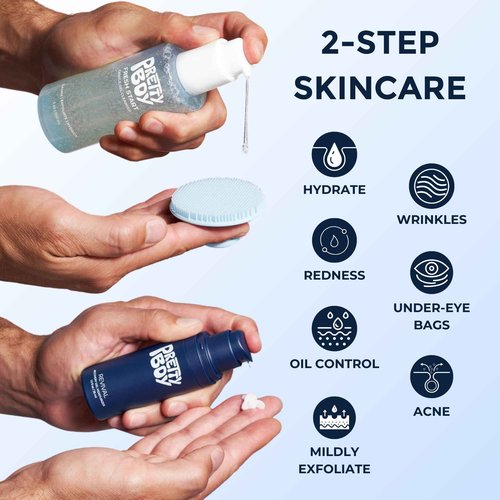 Prettyboy Face Revival Gel Moisturizer For Men - Hydrating Cream That Refreshes Dry Skin, Irritation, & Redness - Supports Anti Aging & Anti Wrinkle - Fragrance Free - 1 Count