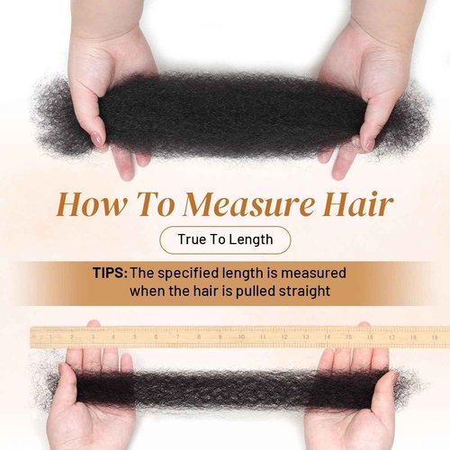 14 Inch Afro Kinkys Bulk Human Hair For Twist,100% Human Hair 4C Kinky-Curly for Dreadlocks, Loc Repair, Braiding Hair(Natural Black, 50 Gram)