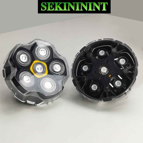SEKINININT 6D Magnetic Replacement Shaving Heads 2PCS Washable for Bald Men's Electric Razors
