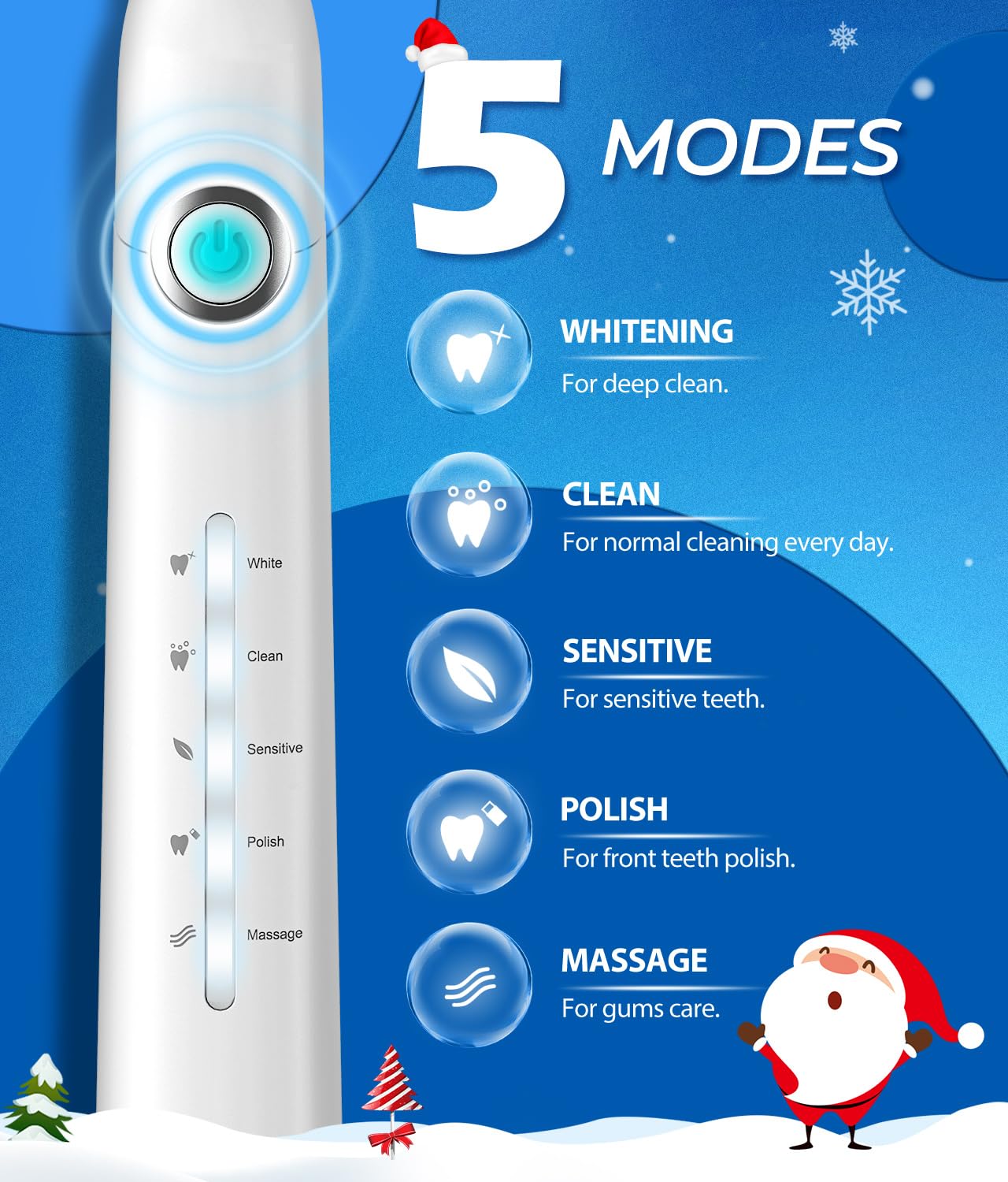 TEETHEORY Electric Toothbrush for Adults with 8 𝐁𝐫𝐮𝐬𝐡 𝐇𝐞𝐚𝐝𝐬, Sonic Electric Toothbrush with 40000 VPM Deep Clean 5 Modes, Rechargeable Toothbrushes Fast Charge 4 Hours Last 30 Days