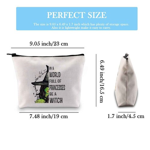 GJTIM Wicca Witchcraft Gift Witch Travel Makeup Bag - 'Be A Witch' Zipper Bag